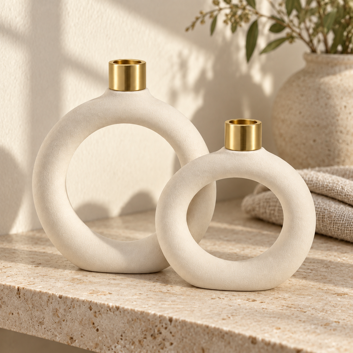 Twin Halo Modular Candleholders